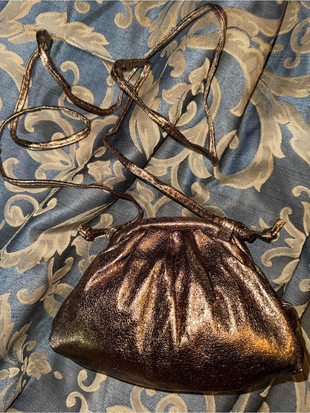SHEIN Metallic Bronze Mini Crossbody Bag